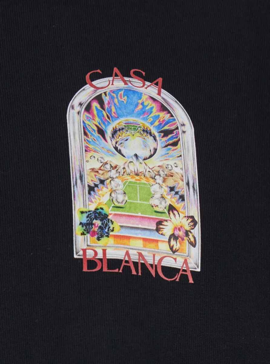 Tricou Black T-Shirt with Logo Detail on the Front and Maxi Logo on the Back in Cotton Man - Img 3