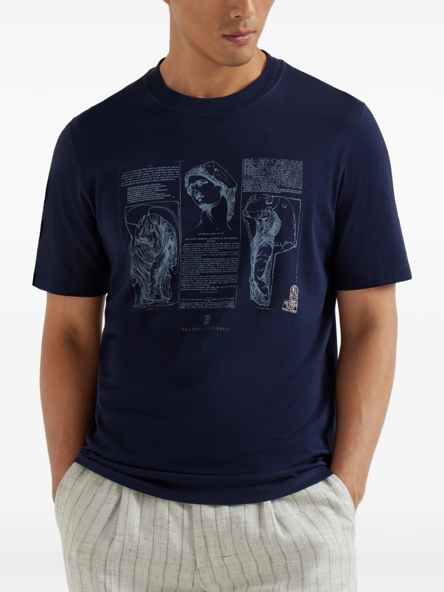 Tricou Brunello Cucinelli albastru - Img 4