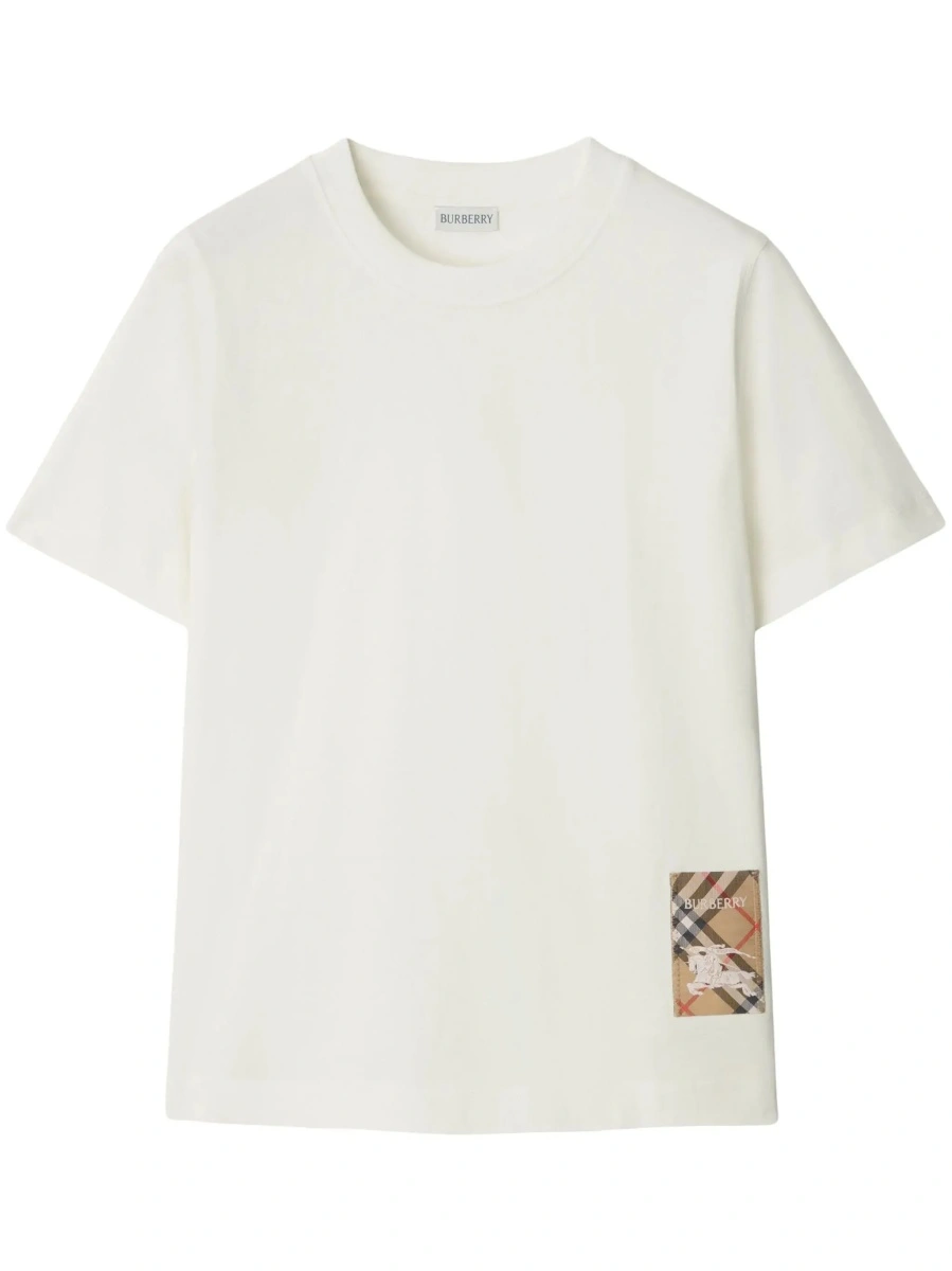 Tricou Burberry alb din bumbac - Img 8
