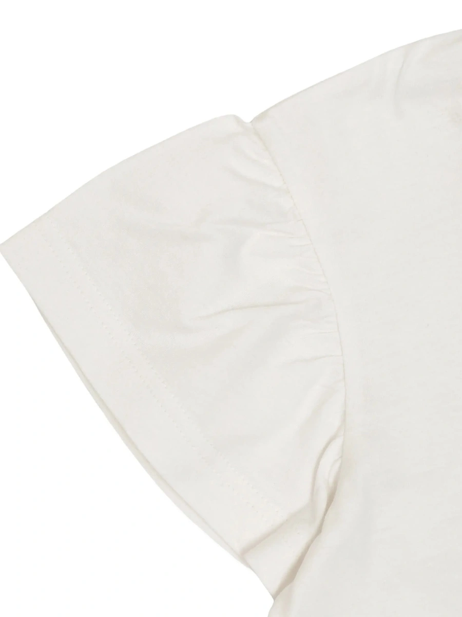 Tricou Burberry Kids alb din bumbac - Img 5