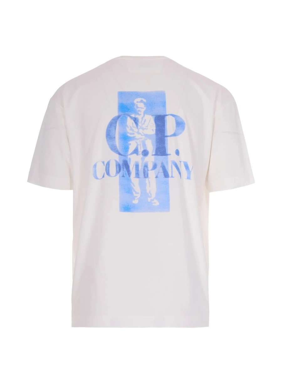 Tricou C.P. Company alb - Img 2