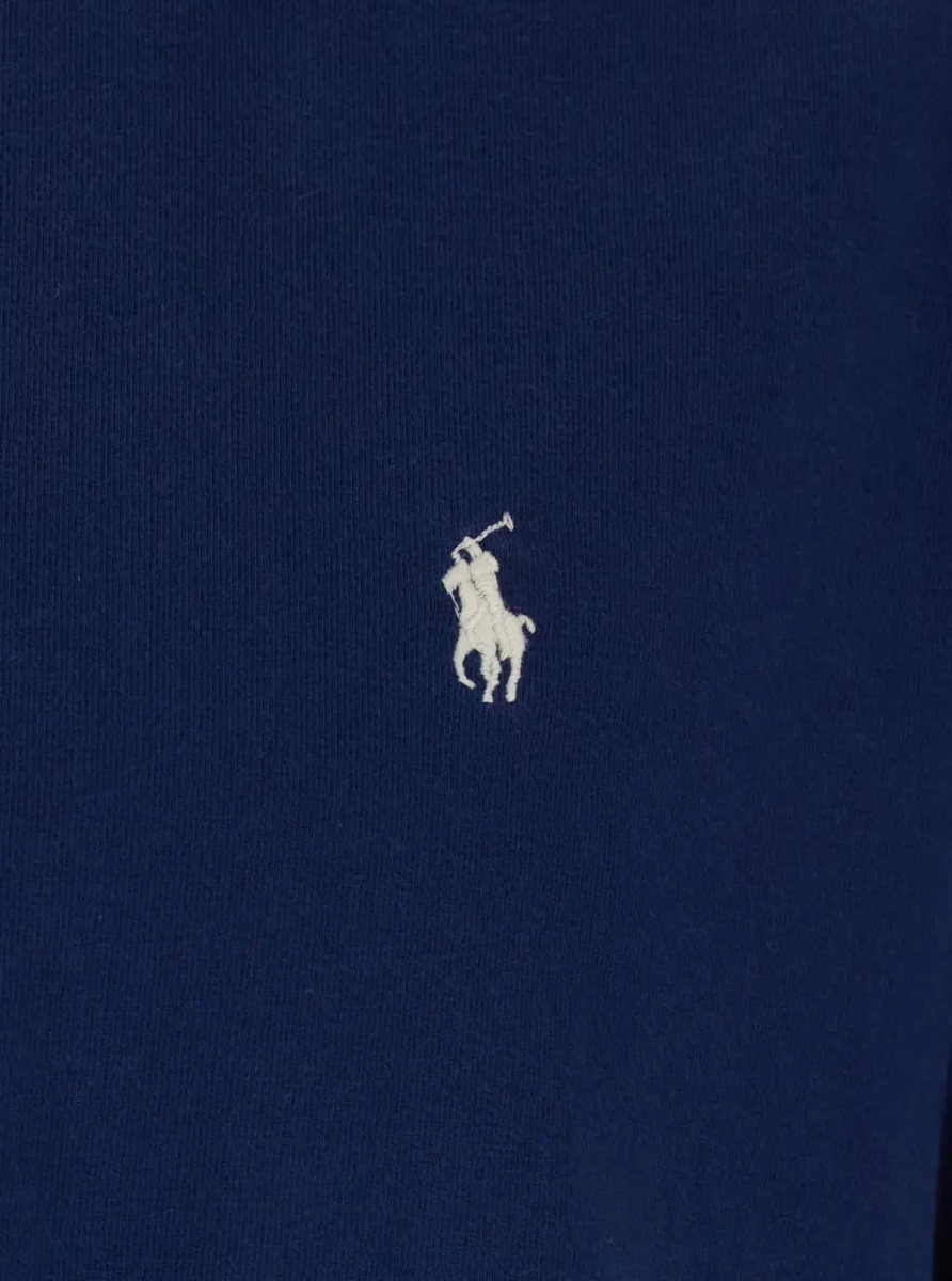 Tricou 'Classic Fit' Blue T-Shirt Crew Neck with Pony Embroidery in Cotton Men - Img 3