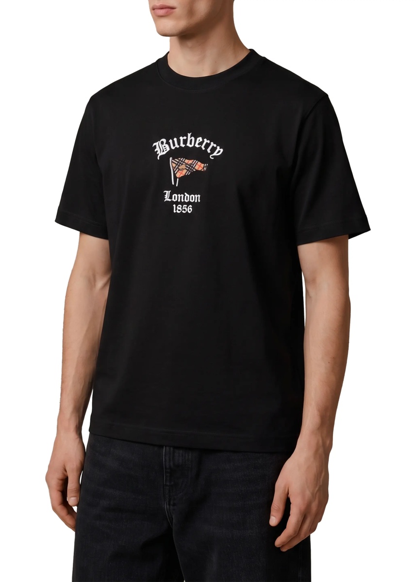 Tricou Cotton T-Shirt With Check Flag - Img 2