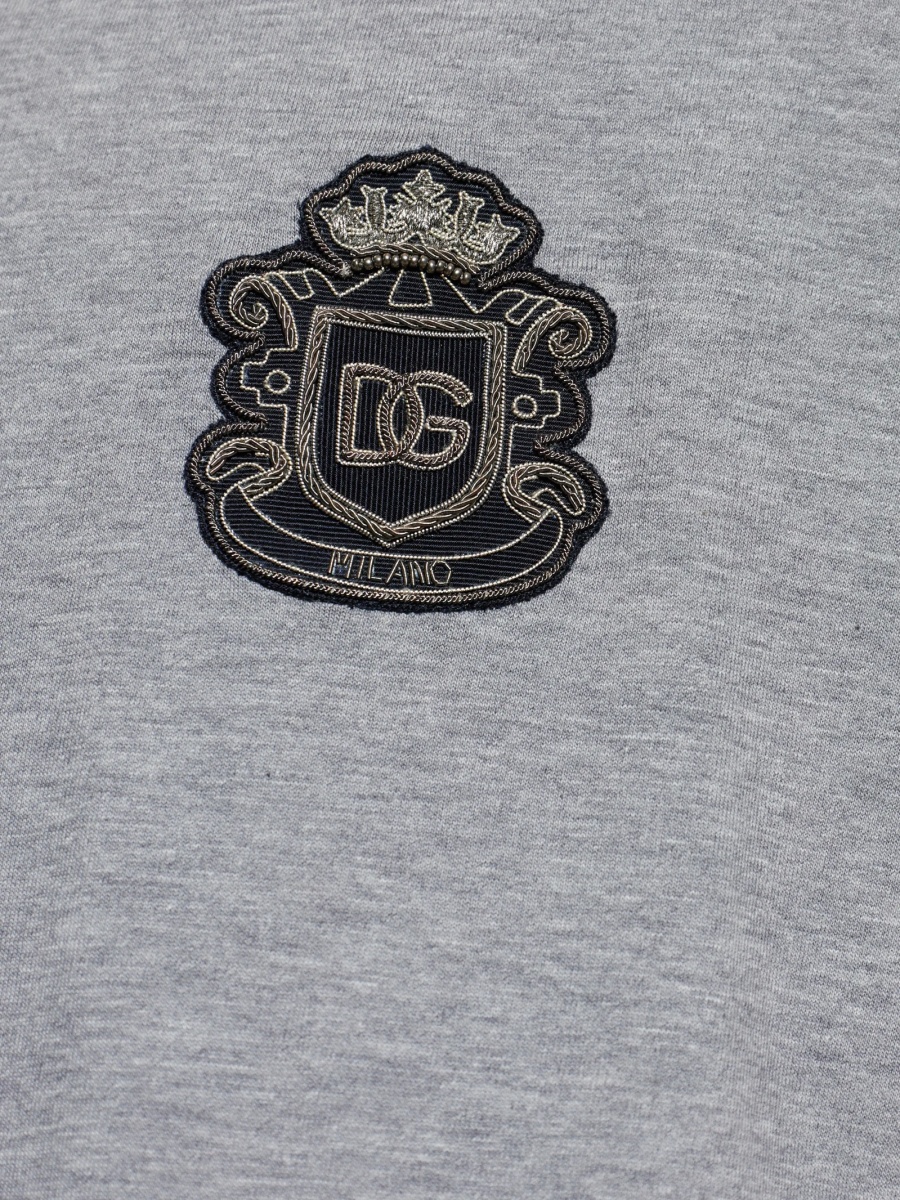 Tricou Dolce &amp; Gabbana gri din bumbac - Img 5