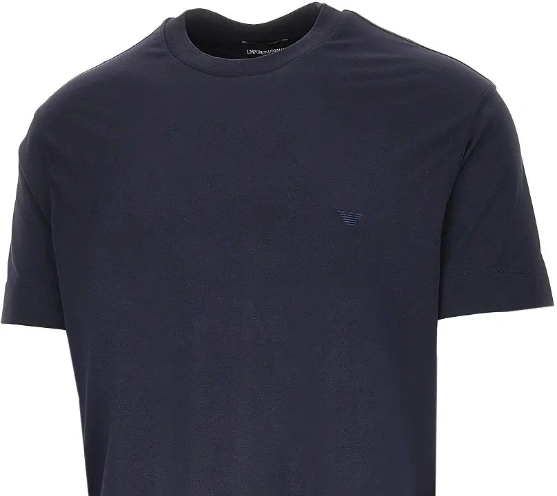 Tricou Emporio Armani albastru din jerse - Img 2