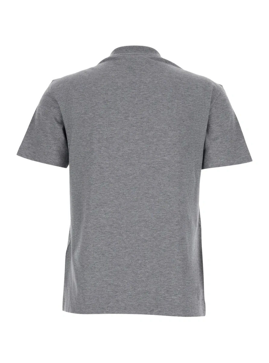 Tricou Fendi gri din bumbac - Img 2