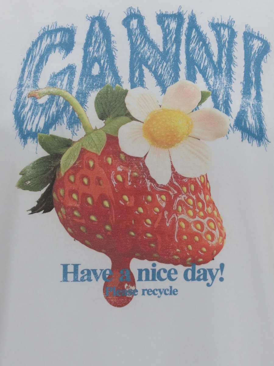 Tricou Ganni alb - Img 3