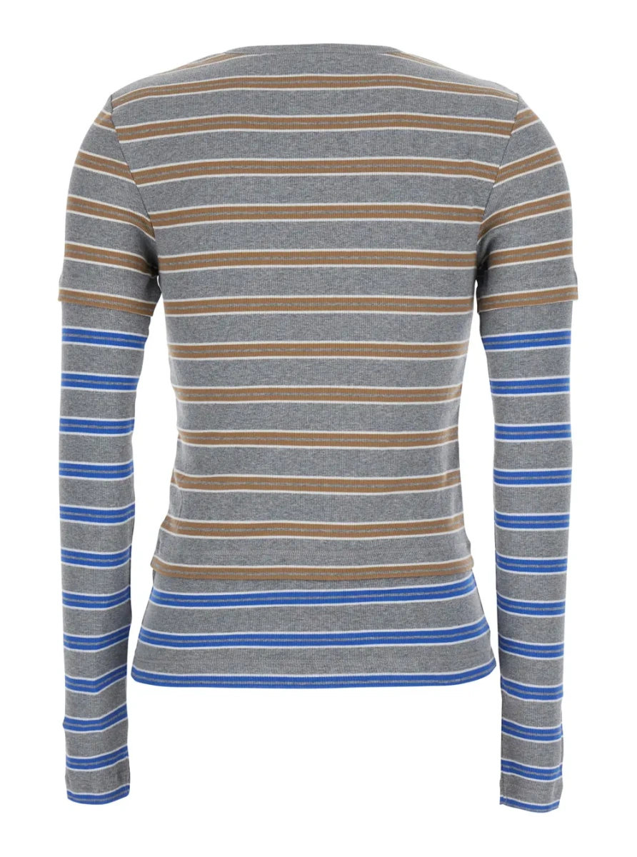 Tricou Ganni multicolor din bumbac - Img 2