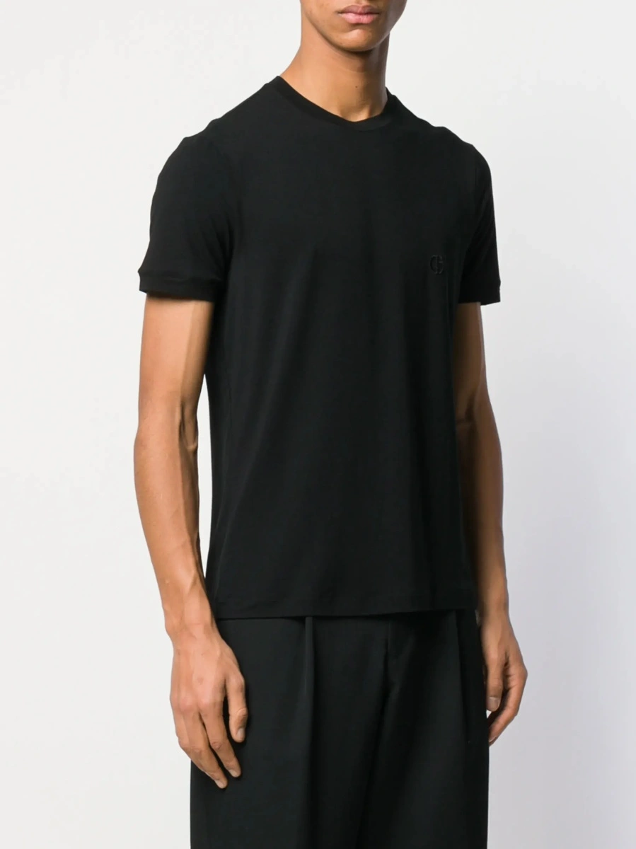 Tricou Giorgio Armani negru din vascoza - Img 5
