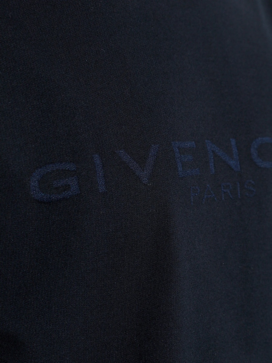 Tricou Givenchy albastru din bumbac - Img 5