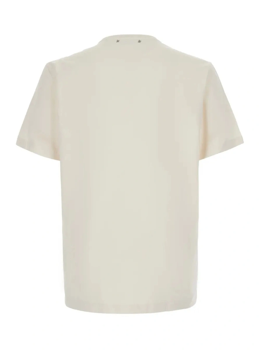 Tricou Golden Goose alb din bumbac - Img 2
