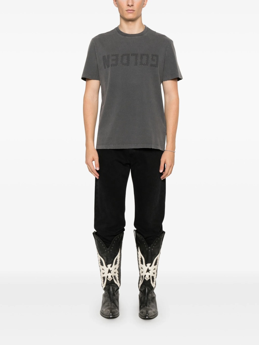 Tricou Golden Goose gri - Img 2