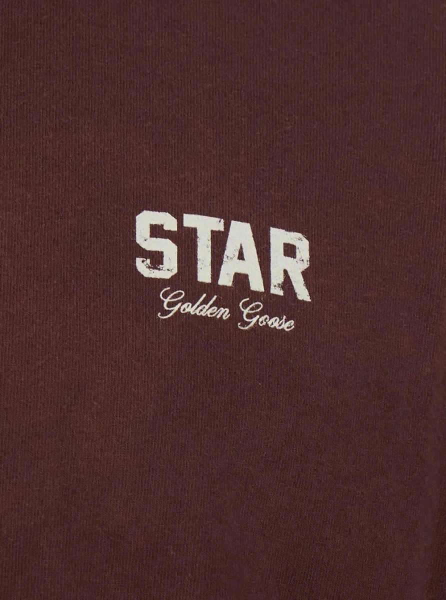 Tricou Golden Goose mov din bumbac - Img 3