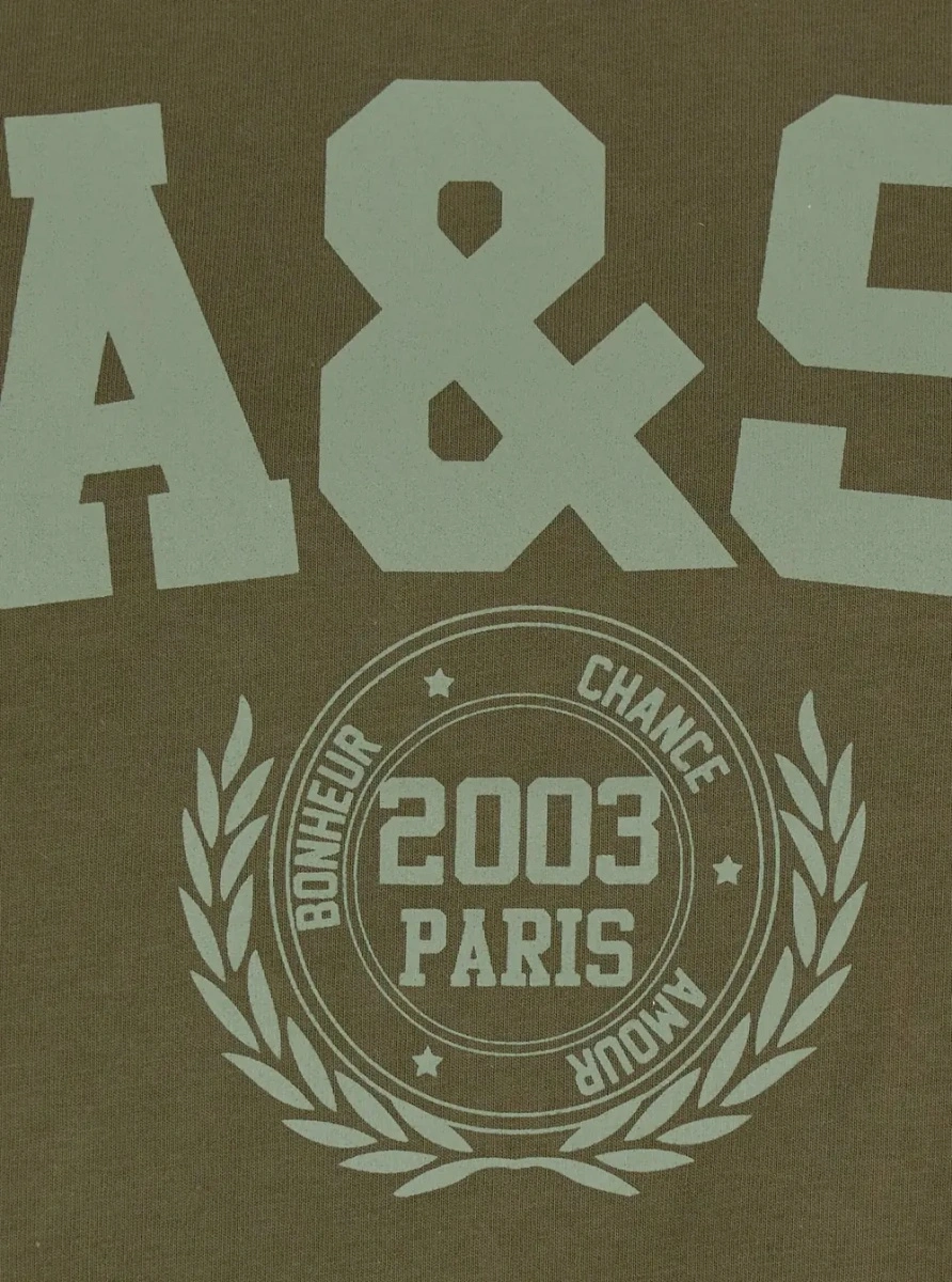 Tricou 'IONI' green T-shirt with short sleeves and logo on the front in cotton for women - Img 3
