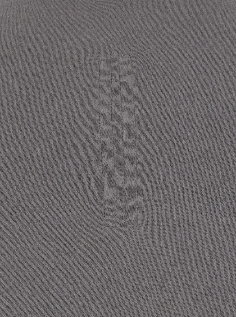 Tricou 'Jumbo' Grey T-shirt with ribbed crew neck and Dropped shoulders in cotton for men - Img 3