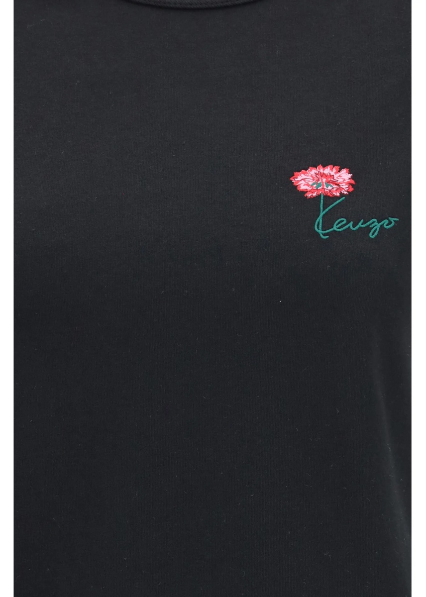Tricou Kenzo Tulip embroidered cotton T-shirt - Img 3