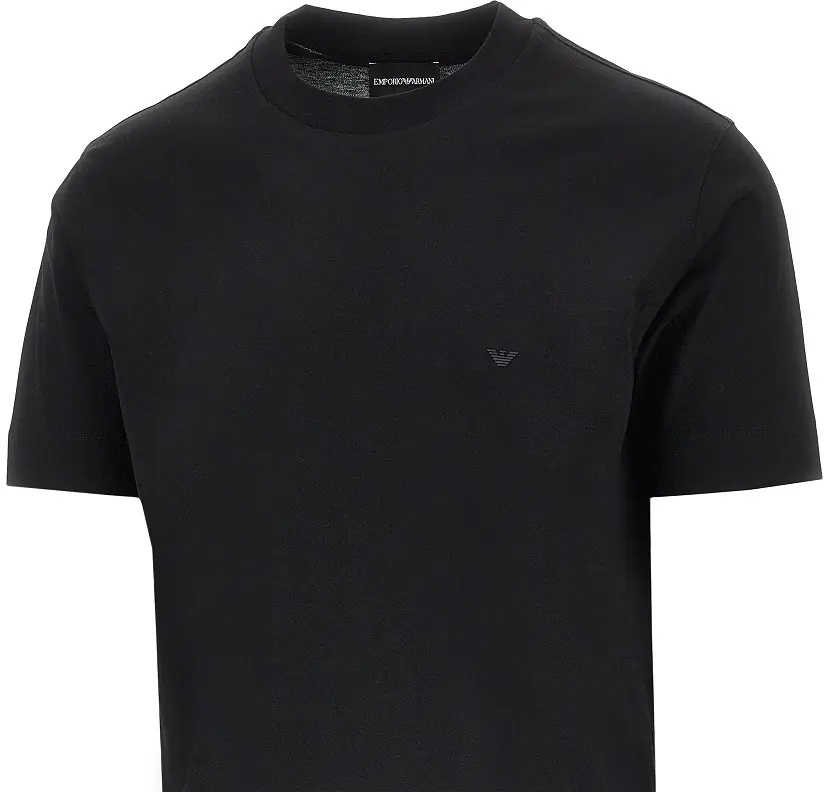 Tricou Lyocell and cotton blend T-shirt with logo - Img 2