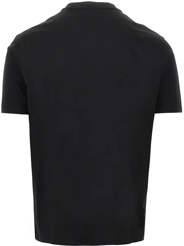 Tricou Lyocell and cotton blend T-shirt with logo - Img 3