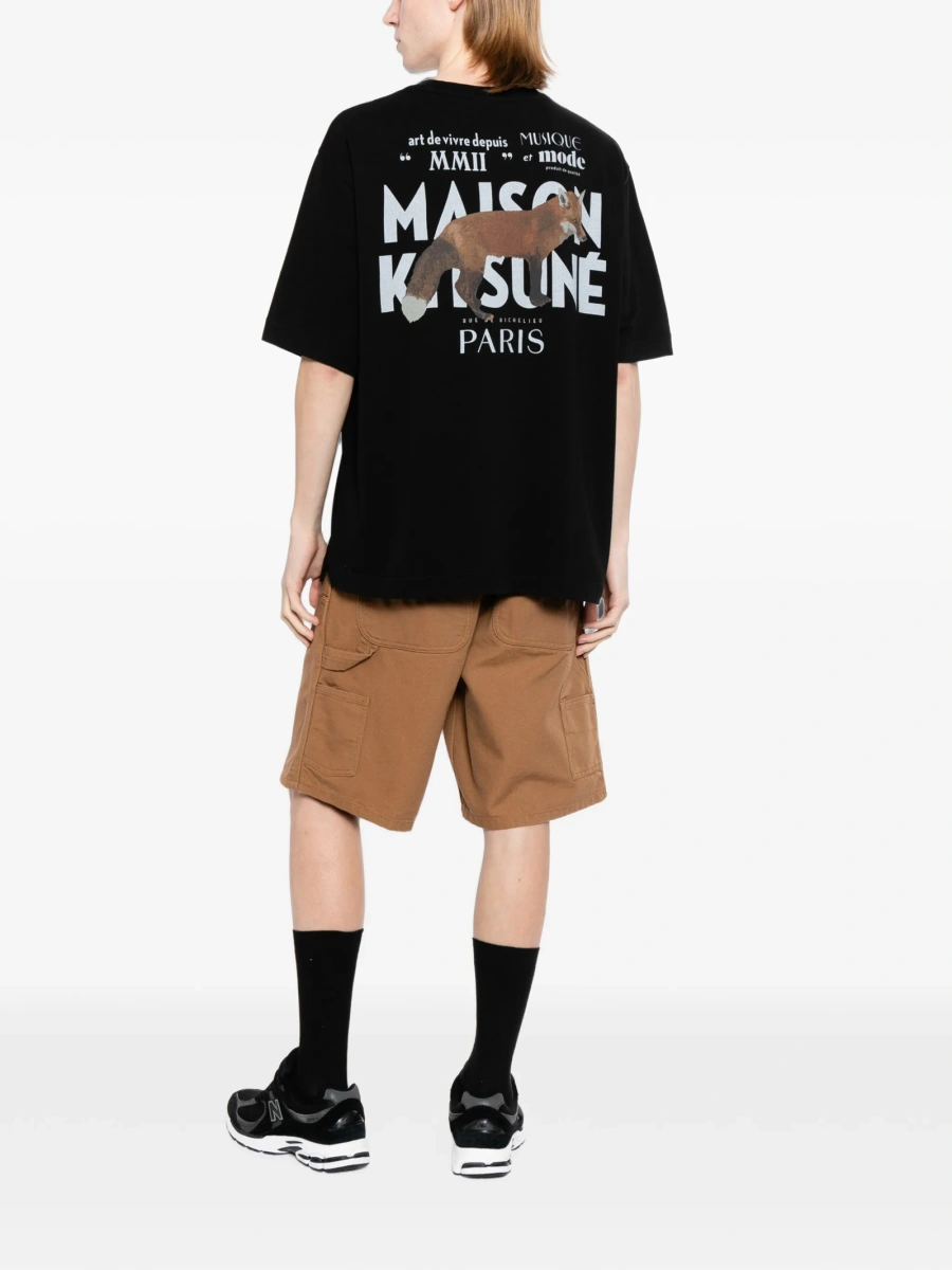 Tricou MAISON KITSUNÉ negru - Img 2