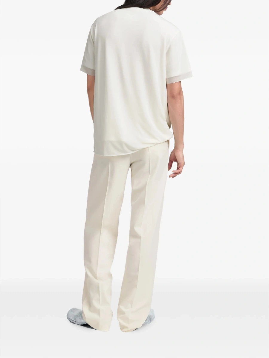 Tricou Maison Margiela alb din spandex/elastan si cupru - Img 3