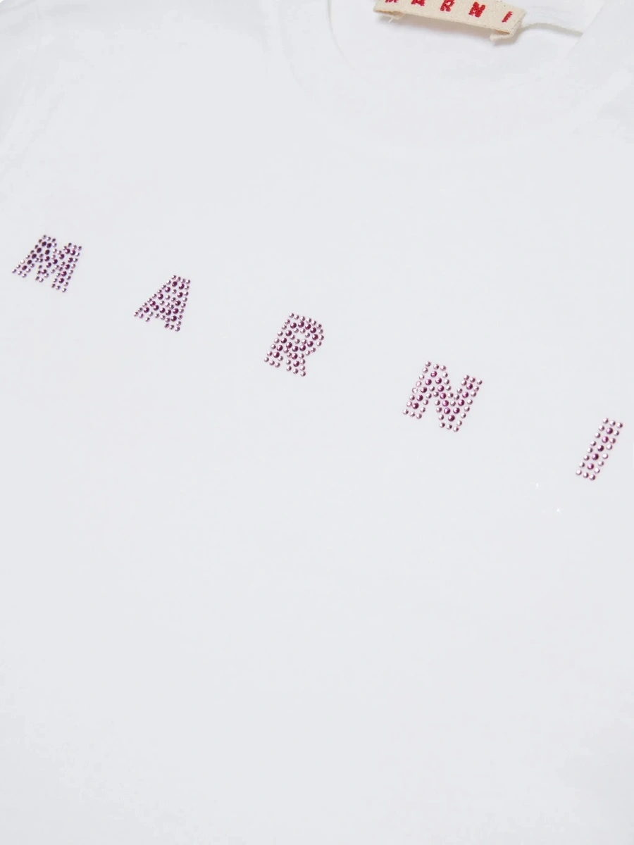 Tricou Marni alb din bumbac - Img 6