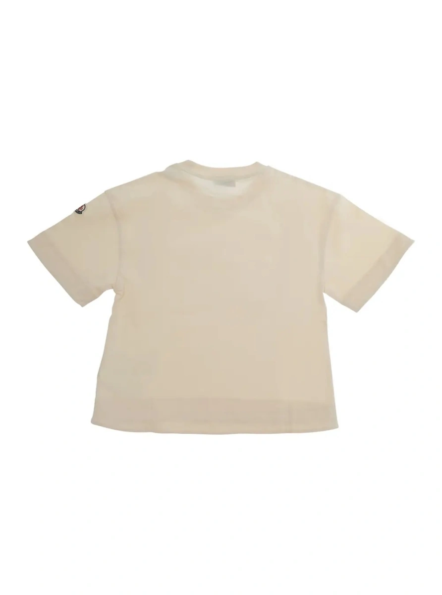 Tricou Moncler roz din bumbac - Img 2