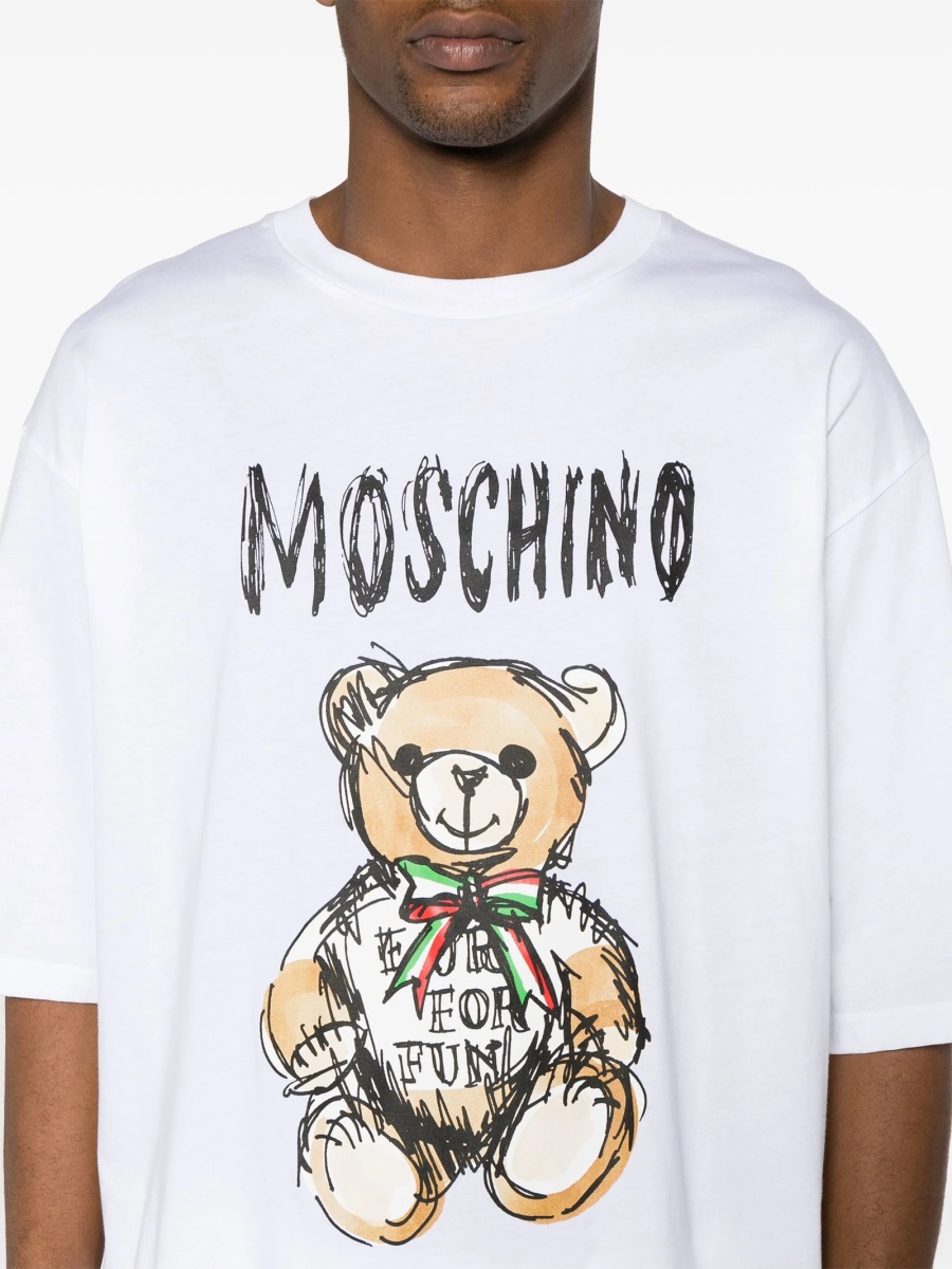 Tricou Moschino alb - Img 5