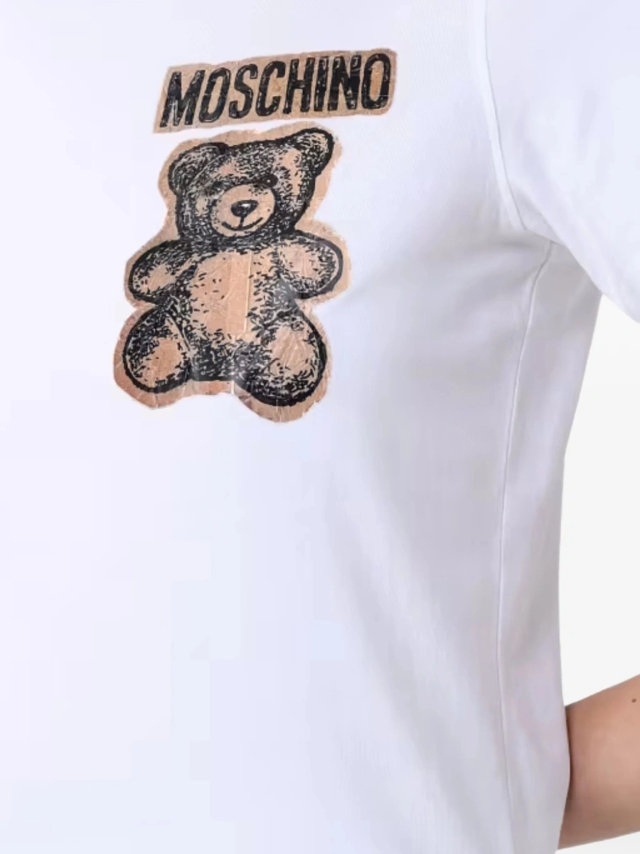 Tricou Moschino alb - Img 4