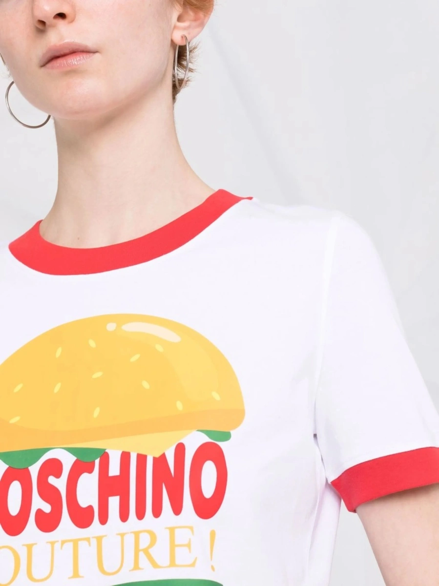 Tricou Moschino alb - Img 5