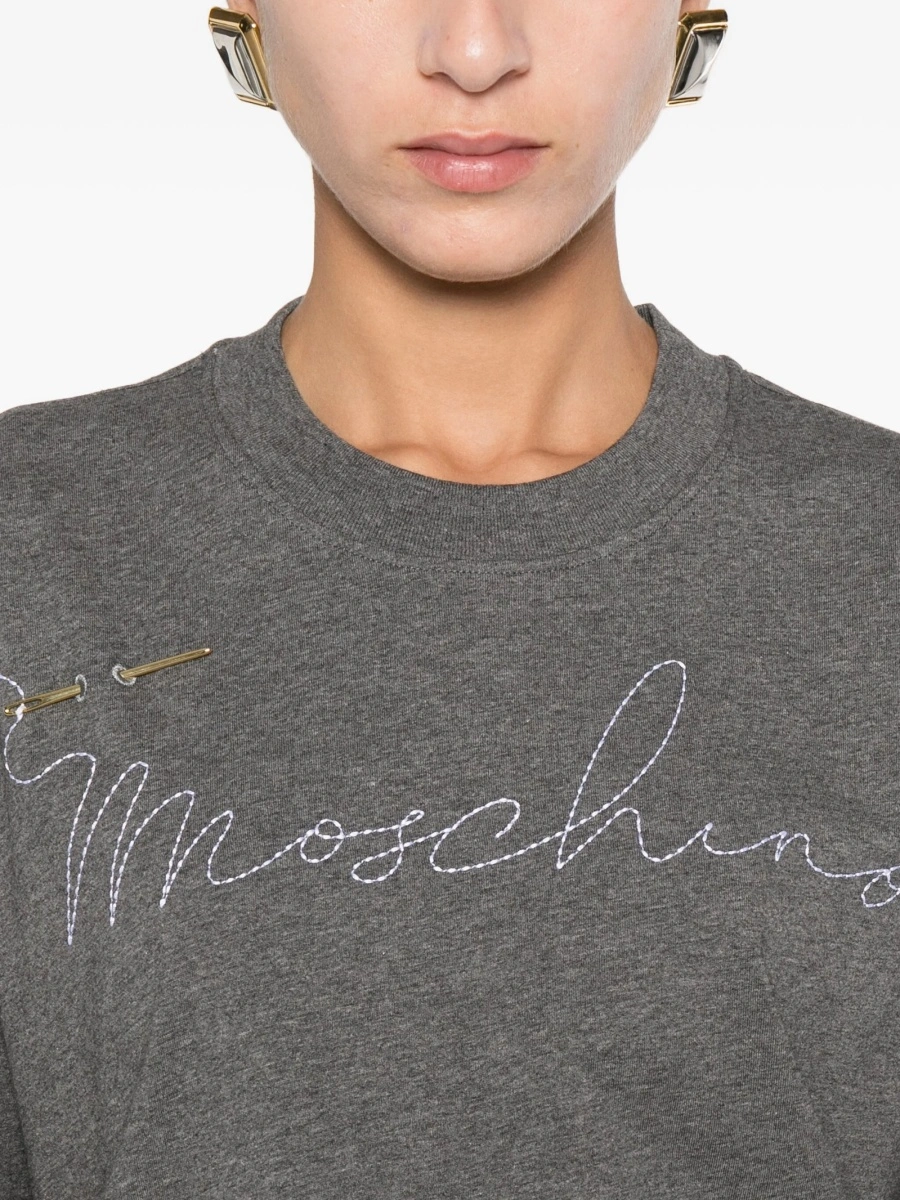 Tricou Moschino gri - Img 5