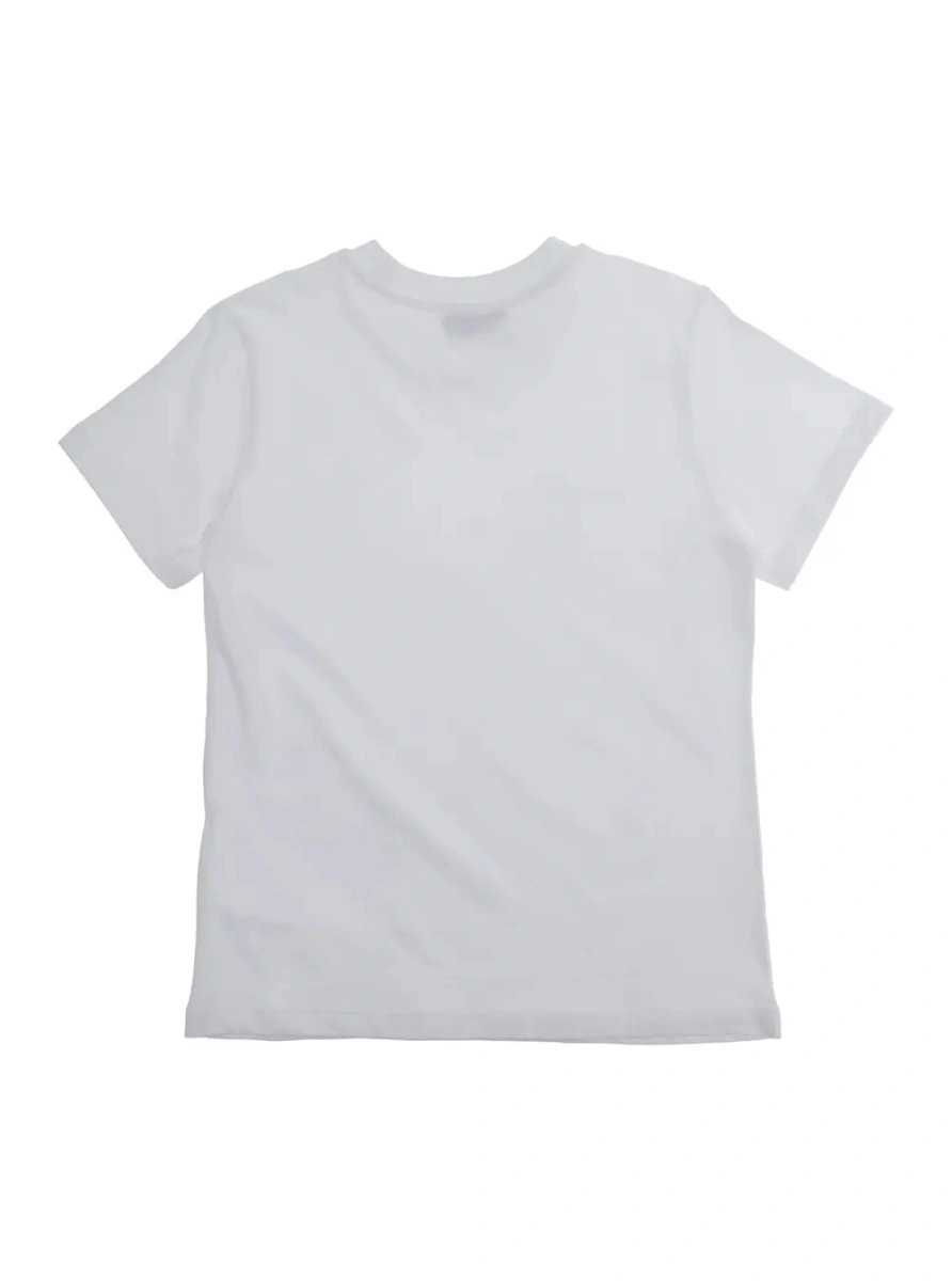 Tricou MoschinoS alb din bumbac 'MOSCHINO KIDS' - Img 2