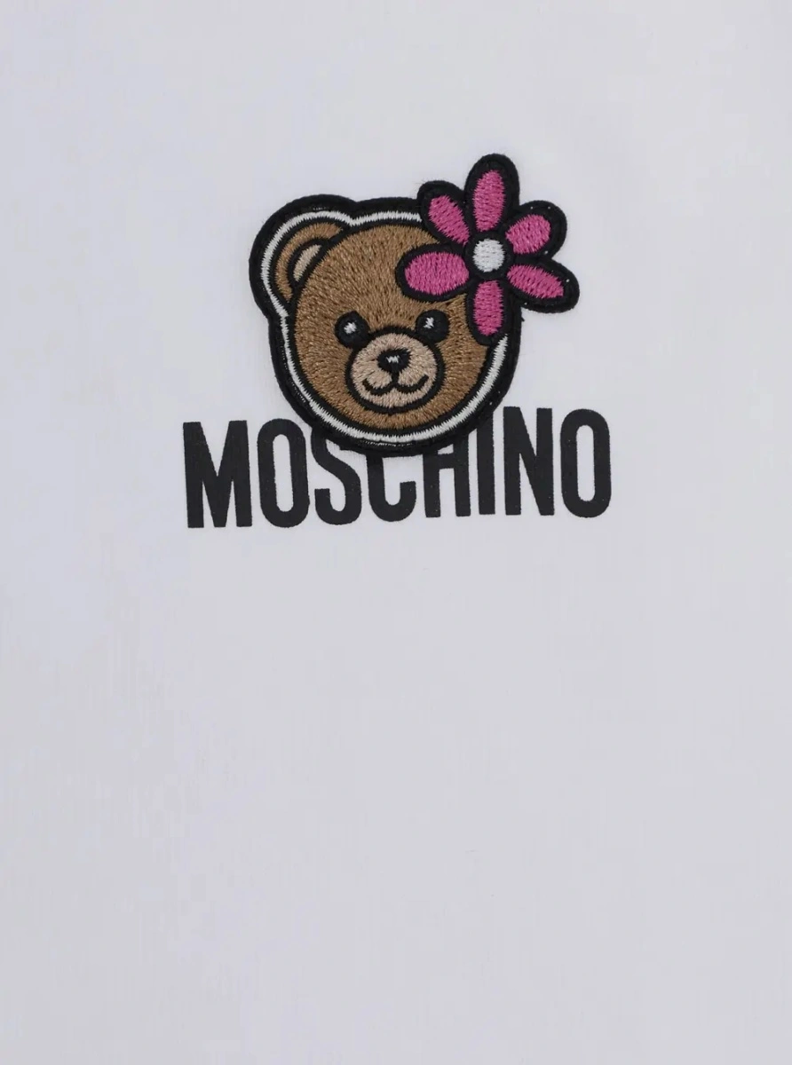 Tricou MoschinoS alb din bumbac - Img 3