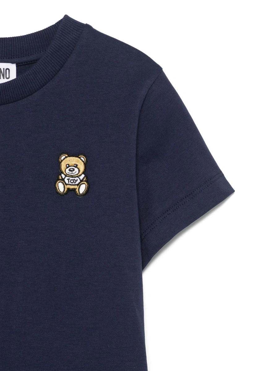 Tricou MoschinoS albastru din bumbac - Img 5