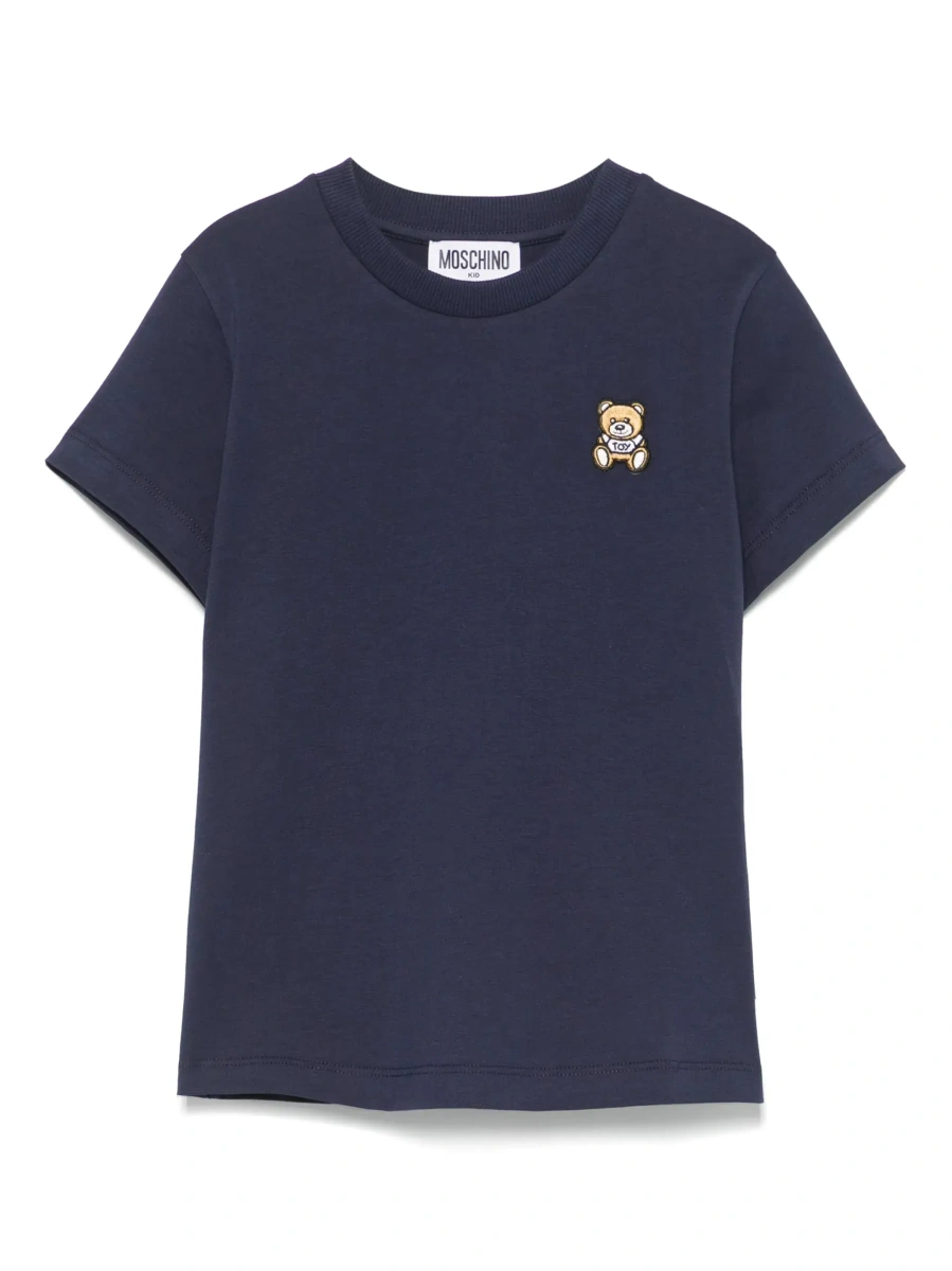 Tricou MoschinoS albastru din bumbac - Img 6