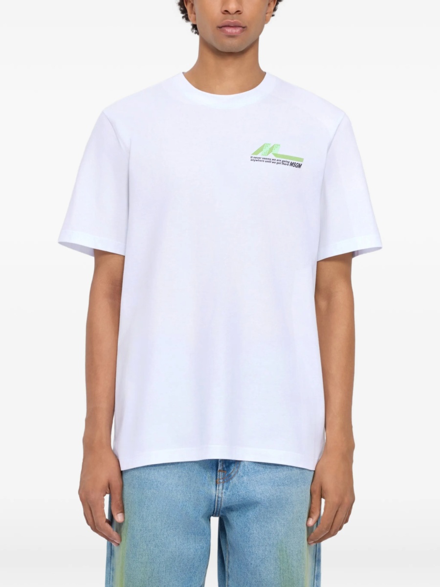 Tricou MSGM alb - Img 3