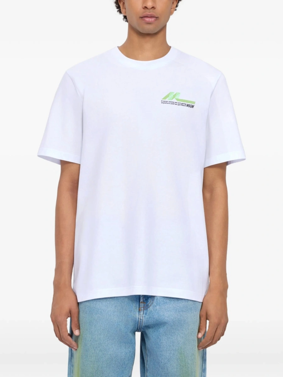 Tricou MSGM alb - Img 3