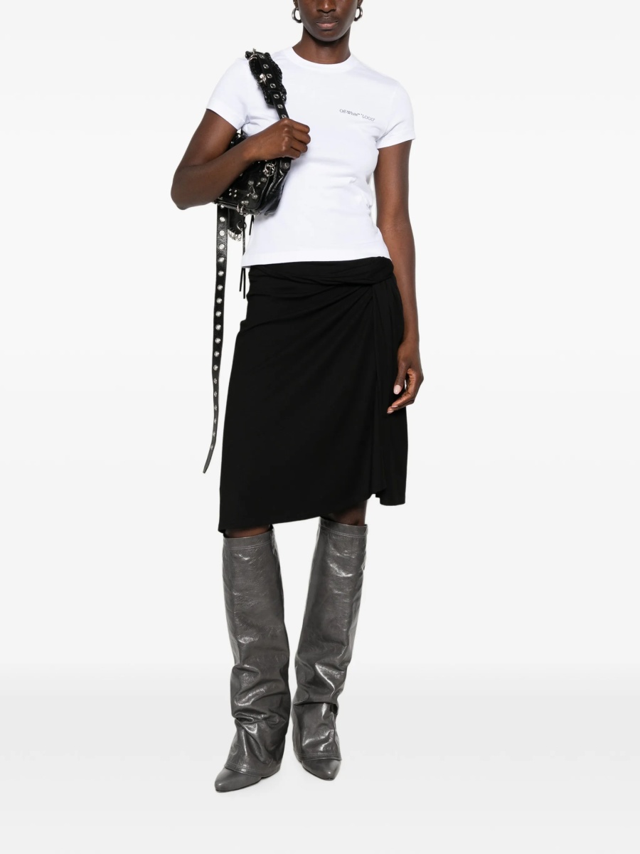Tricou Off-White alb din bumbac - Img 2