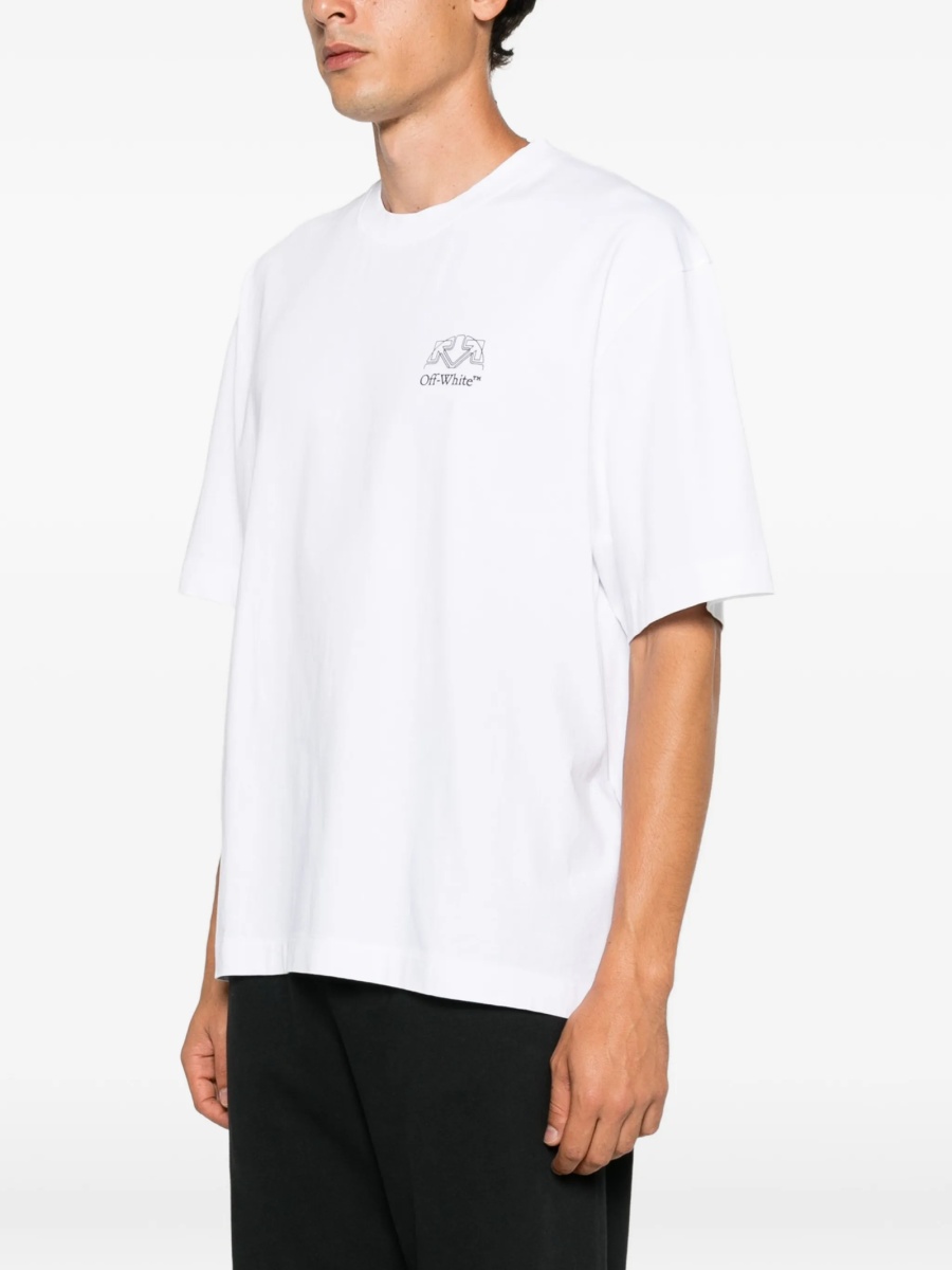 Tricou Off-White alb din bumbac - Img 3