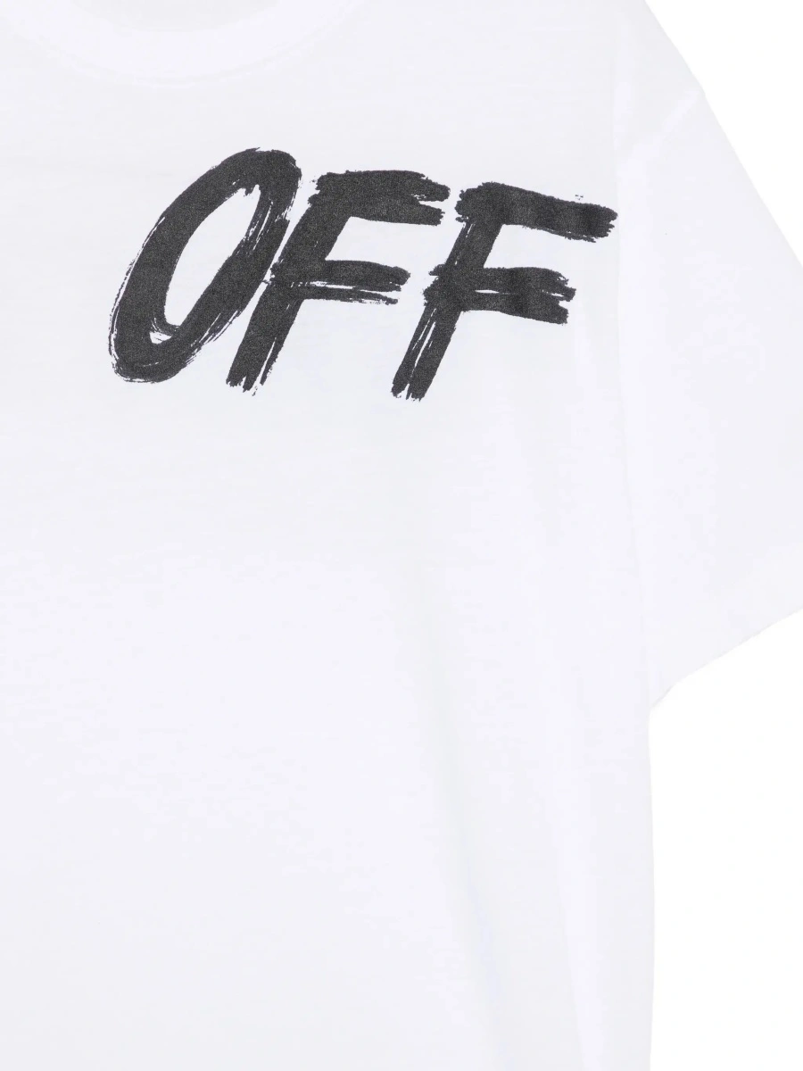 Tricou Off-White alb din bumbac - Img 5