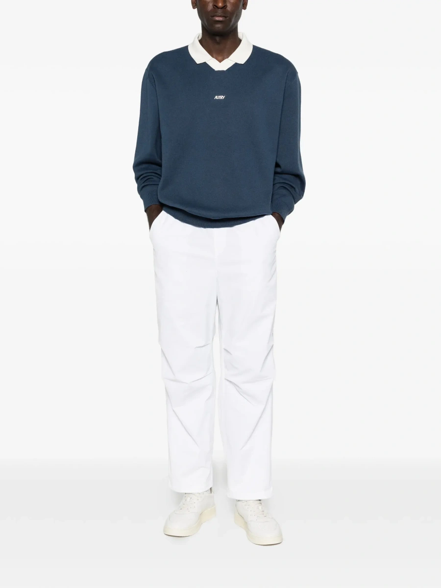 Tricou polo AUTRY albastru din bumbac - Img 4