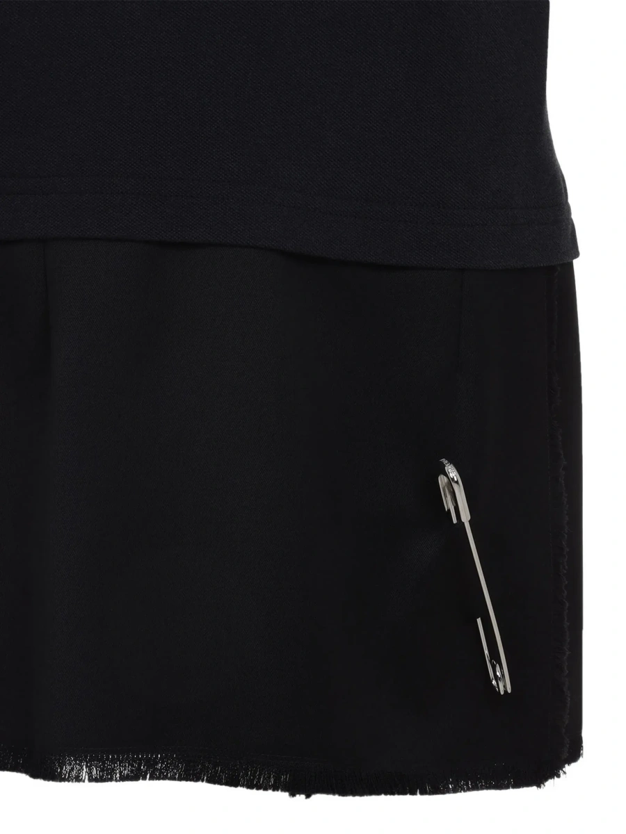 Tricou polo Balenciaga negru din bumbac - Img 5