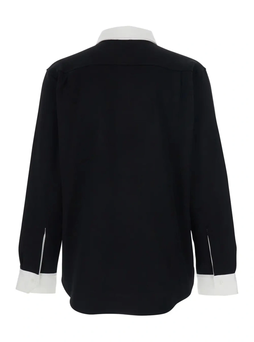 Tricou polo Céline negru din lana - Img 2