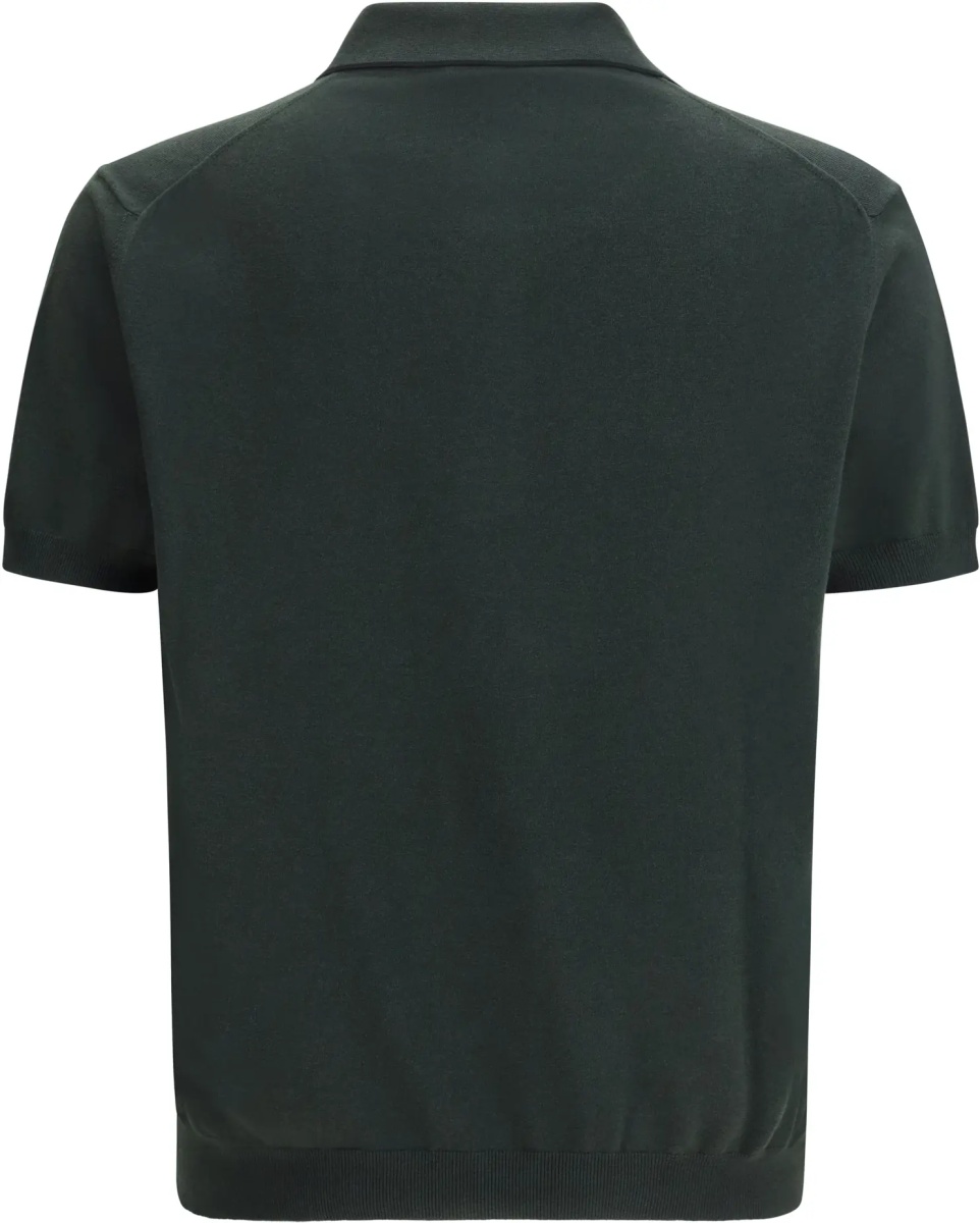 Tricou Polo Cotton and silk blend Polo Shirt - Img 2