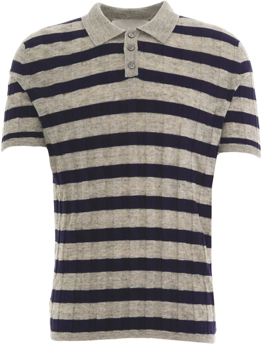 Tricou Polo Cotton-linen blend polo shirt - Img 2