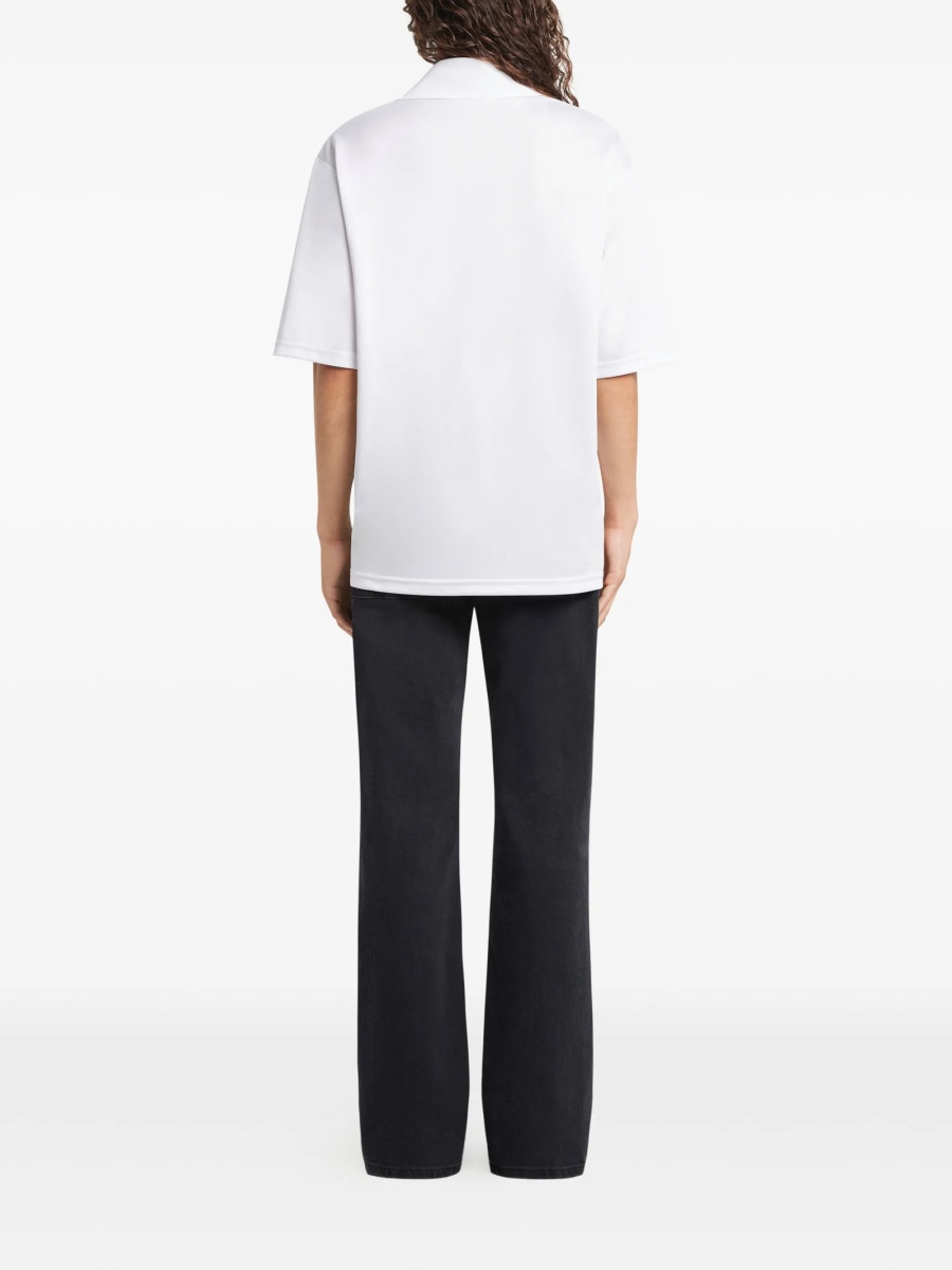 Tricou Polo COURRÈGES alb din polyester - Img 3