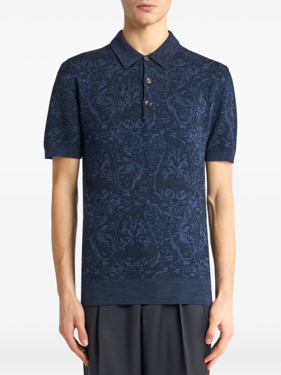 Tricou Polo ETRO albastru - Img 3