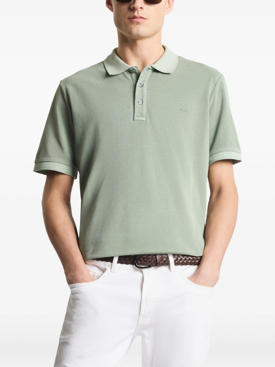 Tricou Polo Fay verde - Img 3