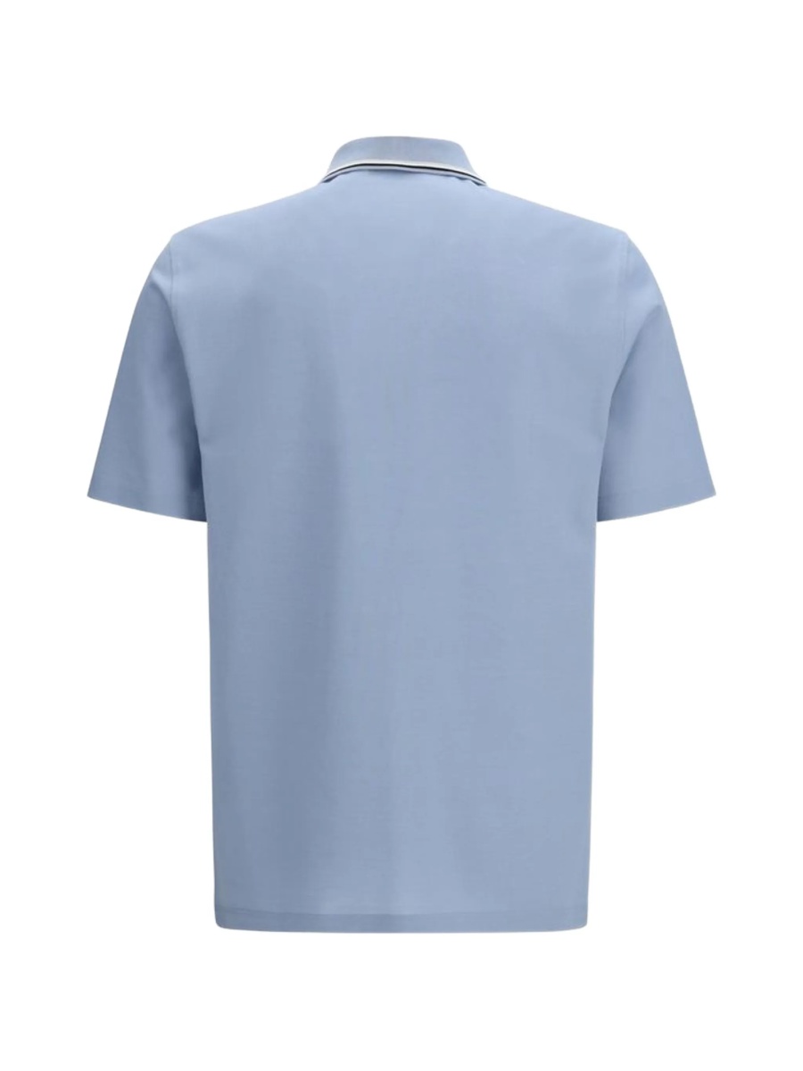 Tricou Polo Ferragamo albastru din bumbac - Img 2