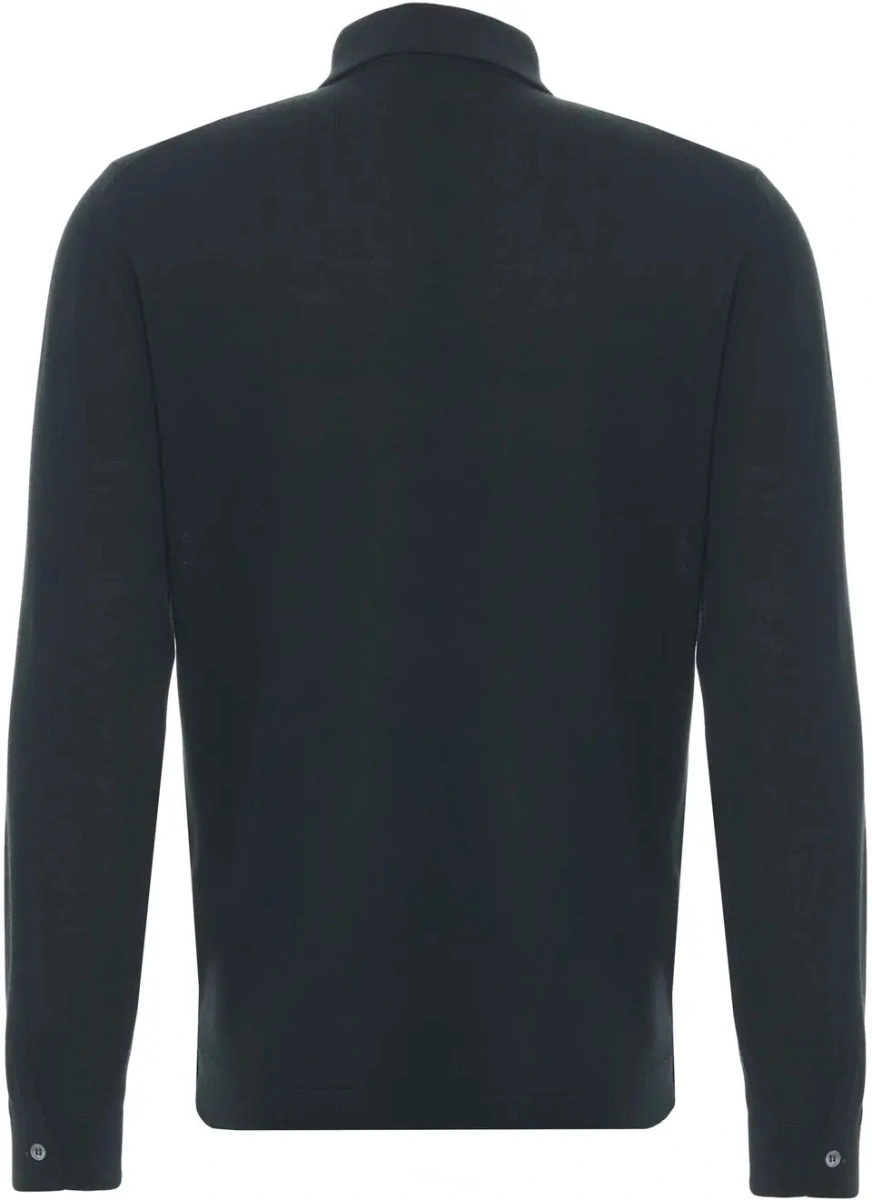 Tricou polo Gender verde din lana - Img 3