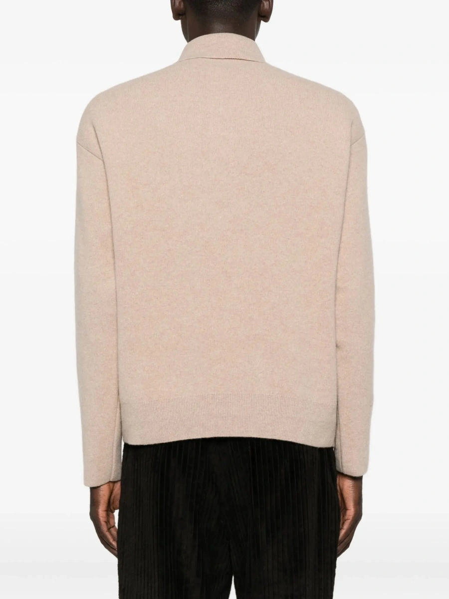 Tricou polo JACQUEMUS bej din lana - Img 6